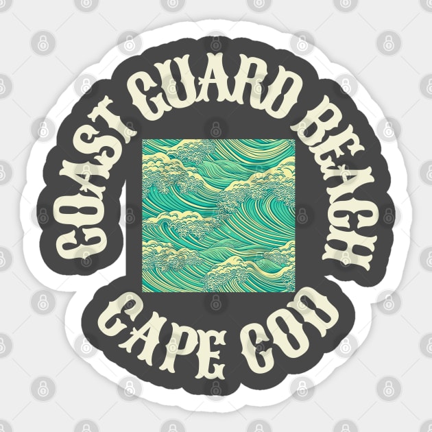 Coast Guard Beach 4 Sticker by Salt + Cotton